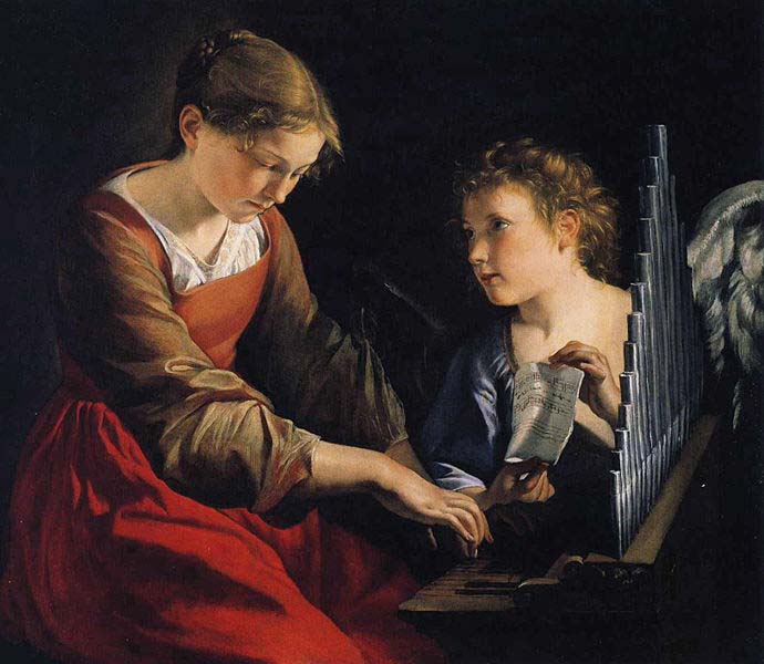 Saint Cecilia with an Angel